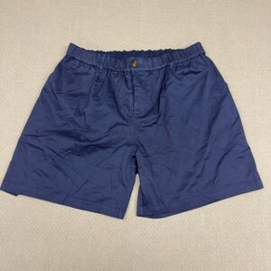 Woof Shorts Mens Large Blue Mesh Lined Commando Elastic Waist Chino Casual